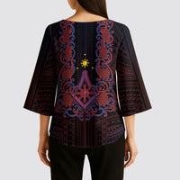 Personalised Philippines Barong Tagalog Freemasonry Kimono Sleeve Blouse Filipino Masonic Polynesian Pattern