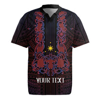 Personalised Philippines Barong Tagalog Freemasonry Rugby Jersey Filipino Masonic Polynesian Pattern