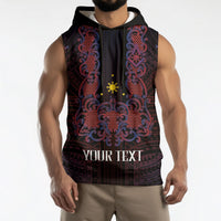 Personalised Philippines Barong Tagalog Freemasonry Sleeveless Hoodie Filipino Masonic Polynesian Pattern