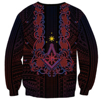 Personalised Philippines Barong Tagalog Freemasonry Sweatshirt Filipino Masonic Polynesian Pattern