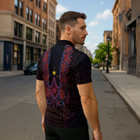Personalised Philippines Barong Tagalog Freemasonry Zipper Polo Shirt Filipino Masonic Polynesian Pattern