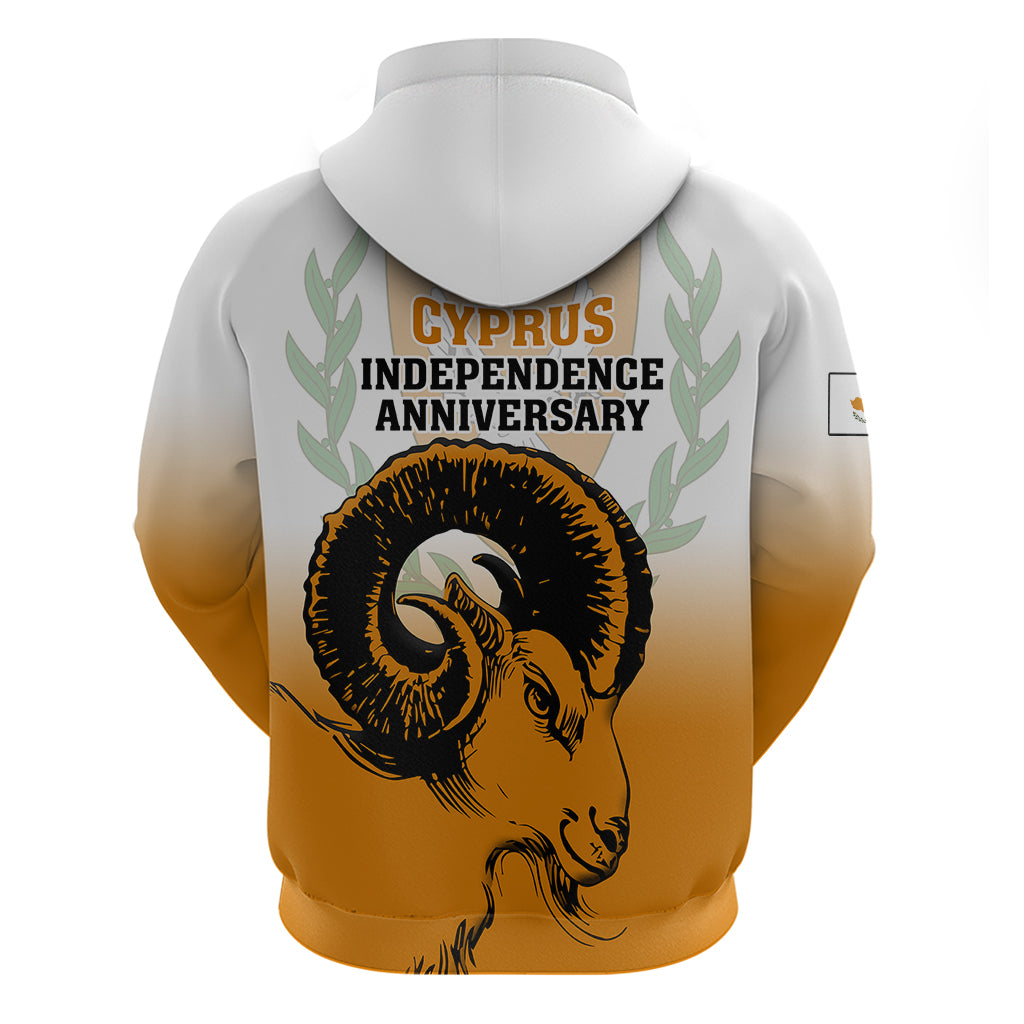 Cyprus Independence Day Hoodie Coat Of Arms With Cypriot Mouflon Gradient Style - Wonder Print Shop