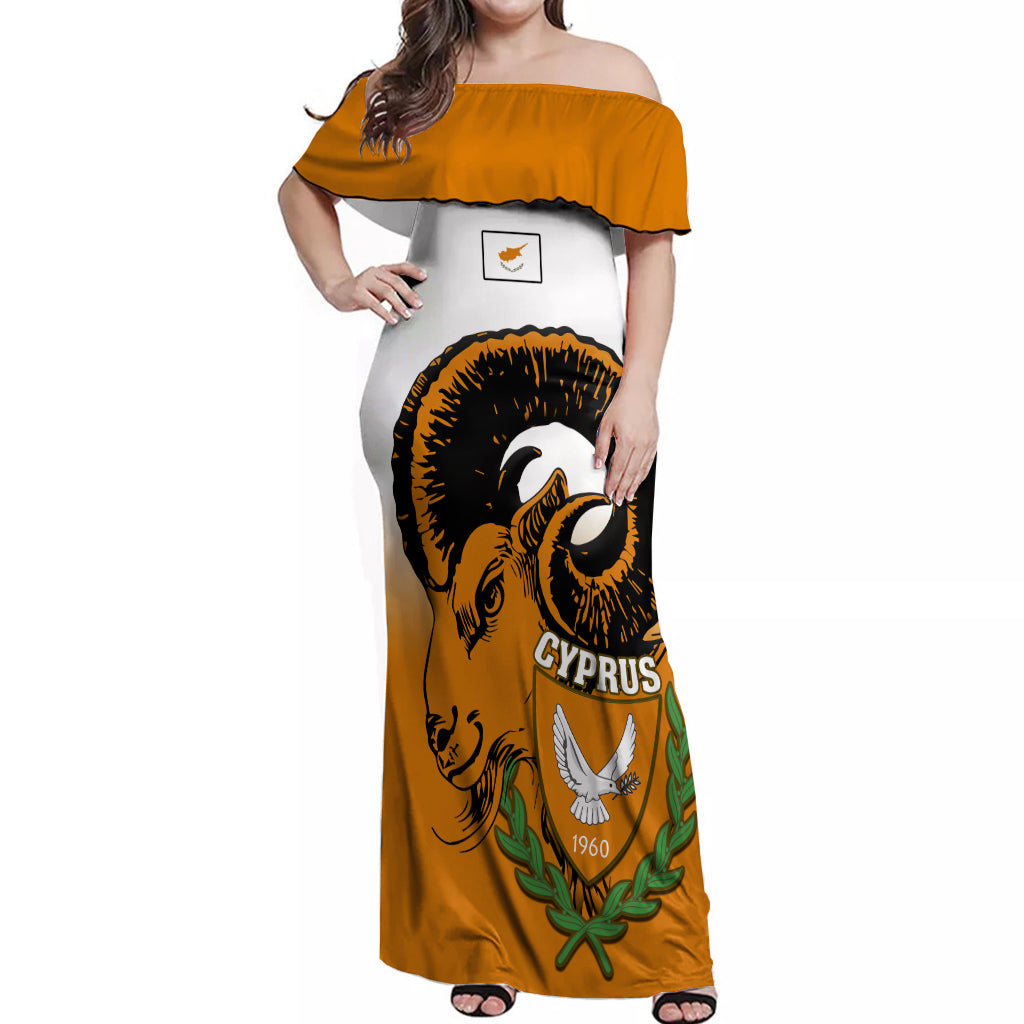 cyprus-independence-day-off-shoulder-maxi-dress-coat-of-arms-with-cypriot-mouflon-gradient-style