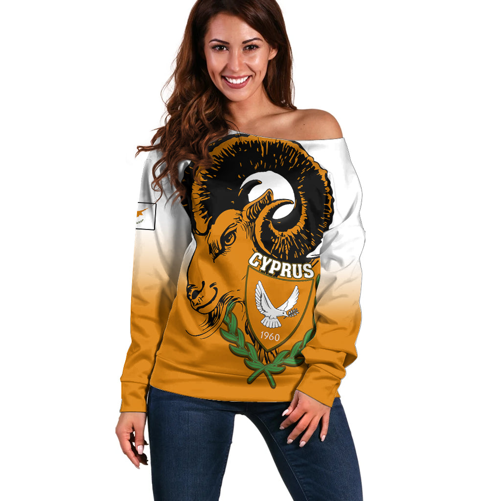 cyprus-independence-day-off-shoulder-sweater-coat-of-arms-with-cypriot-mouflon-gradient-style