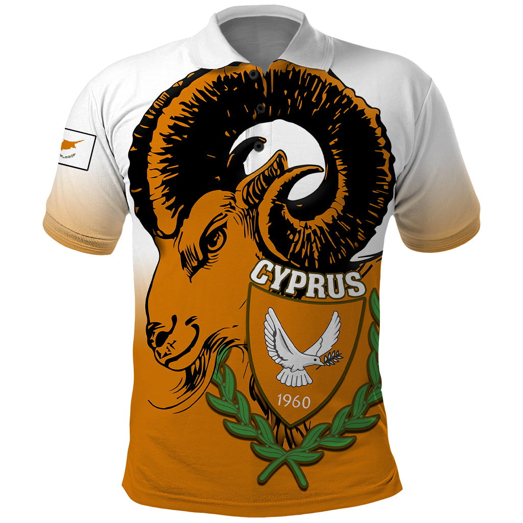 cyprus-independence-day-polo-shirt-coat-of-arms-with-cypriot-mouflon-gradient-style