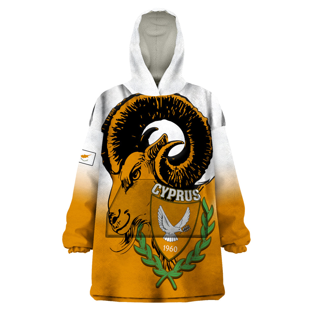 cyprus-independence-day-wearable-blanket-hoodie-coat-of-arms-with-cypriot-mouflon-gradient-style