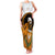 Personalised Cyprus Independence Day Family Matching Tank Maxi Dress and Hawaiian Shirt Coat Of Arms With Cypriot Mouflon Gradient Style - Wonder Print Shop