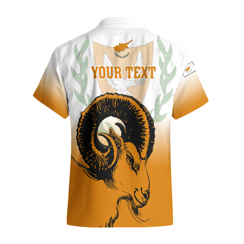 Personalised Cyprus Independence Day Hawaiian Shirt Coat Of Arms With Cypriot Mouflon Gradient Style - Wonder Print Shop