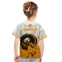 Personalised Cyprus Independence Day Kid T Shirt Coat Of Arms With Cypriot Mouflon Gradient Style - Wonder Print Shop