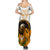 Personalised Cyprus Independence Day Summer Maxi Dress Coat Of Arms With Cypriot Mouflon Gradient Style - Wonder Print Shop
