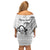 Fiji Tapa Rugby Family Matching Off Shoulder Short Dress and Hawaiian Shirt Flying Fijian 2023 World Cup With Dabbing Ball - Wonder Print Shop