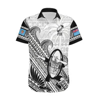 Fiji Tapa Rugby Hawaiian Shirt Flying Fijian 2023 World Cup With Dabbing Ball - Wonder Print Shop
