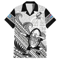 Fiji Tapa Rugby Kid Hawaiian Shirt Flying Fijian 2023 World Cup With Dabbing Ball - Wonder Print Shop