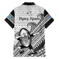Fiji Tapa Rugby Kid Hawaiian Shirt Flying Fijian 2023 World Cup With Dabbing Ball - Wonder Print Shop