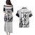 Custom Fiji Tapa Rugby Couples Matching Puletasi Dress and Hawaiian Shirt Flying Fijian 2023 World Cup With Dabbing Ball - Wonder Print Shop