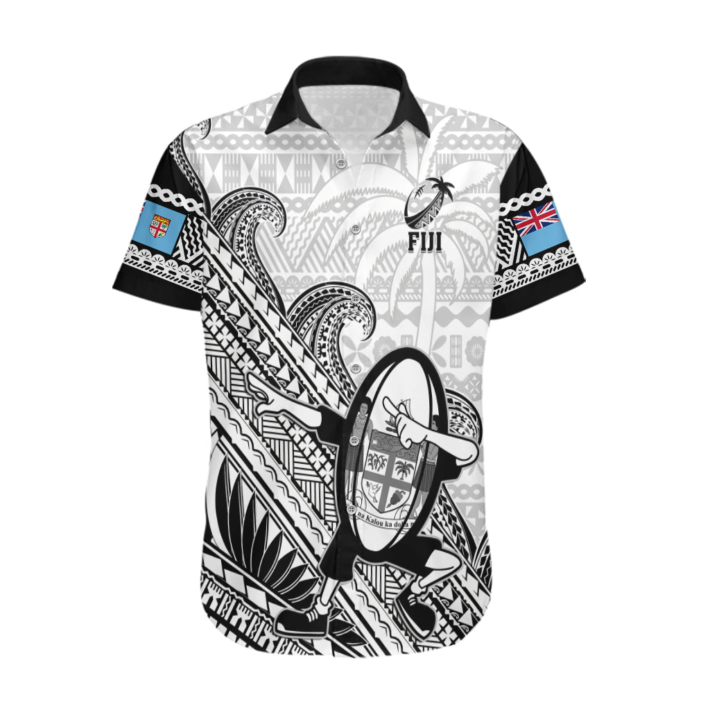 Custom Fiji Tapa Rugby Hawaiian Shirt Flying Fijian 2023 World Cup With Dabbing Ball - Wonder Print Shop