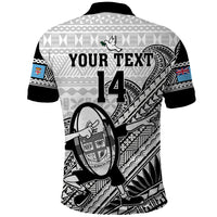 Custom Fiji Tapa Rugby Polo Shirt Flying Fijian 2023 World Cup With Dabbing Ball - Wonder Print Shop
