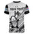 Custom Fiji Tapa Rugby Women V Neck T Shirt Flying Fijian 2023 World Cup With Dabbing Ball - Wonder Print Shop