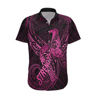 Polynesia Breast Cancer Awareness Hawaiian Shirt No One Fights Alone Pink Ribbon With Butterfly - Wonder Print Shop