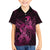 Polynesia Breast Cancer Awareness Kid Hawaiian Shirt No One Fights Alone Pink Ribbon With Butterfly - Wonder Print Shop