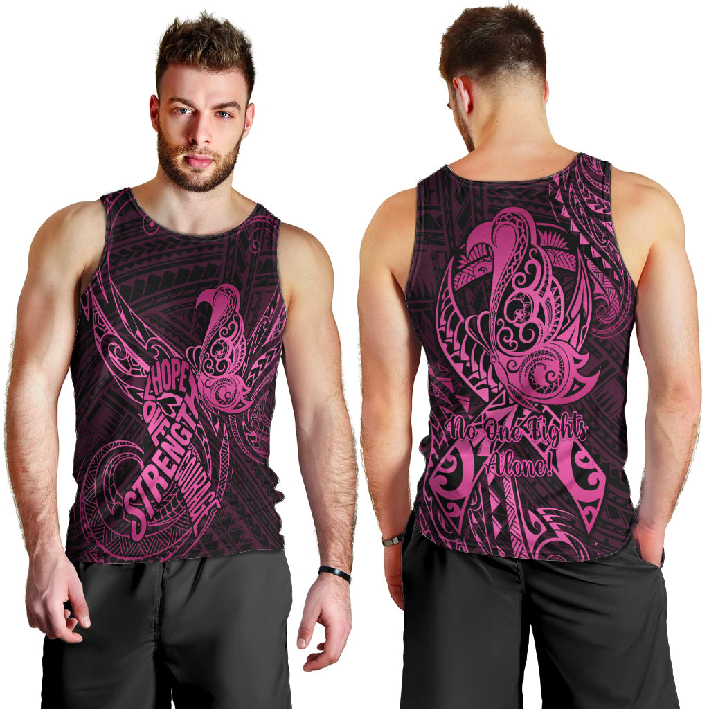 polynesia-breast-cancer-awareness-men-tank-top-no-one-fights-alone-pink-ribbon-with-butterfly
