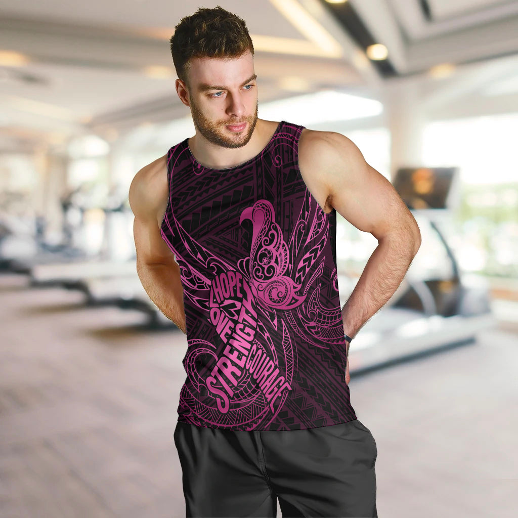 polynesia-breast-cancer-awareness-men-tank-top-no-one-fights-alone-pink-ribbon-with-butterfly