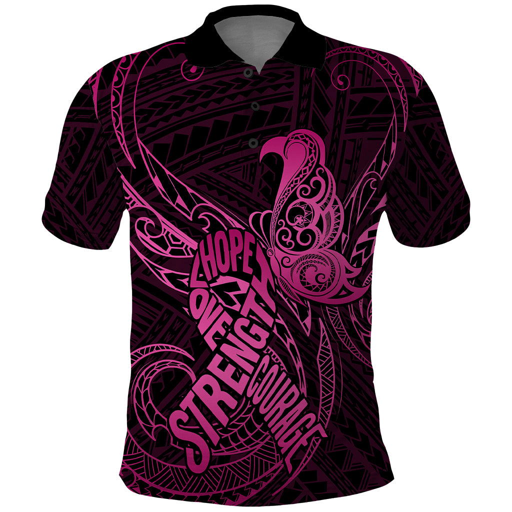 polynesia-breast-cancer-awareness-polo-shirt-no-one-fights-alone-pink-ribbon-with-butterfly