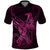 Polynesia Breast Cancer Awareness Polo Shirt No One Fights Alone Pink Ribbon With Butterfly - Wonder Print Shop