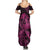 Polynesia Breast Cancer Awareness Summer Maxi Dress No One Fights Alone Pink Ribbon With Butterfly - Wonder Print Shop