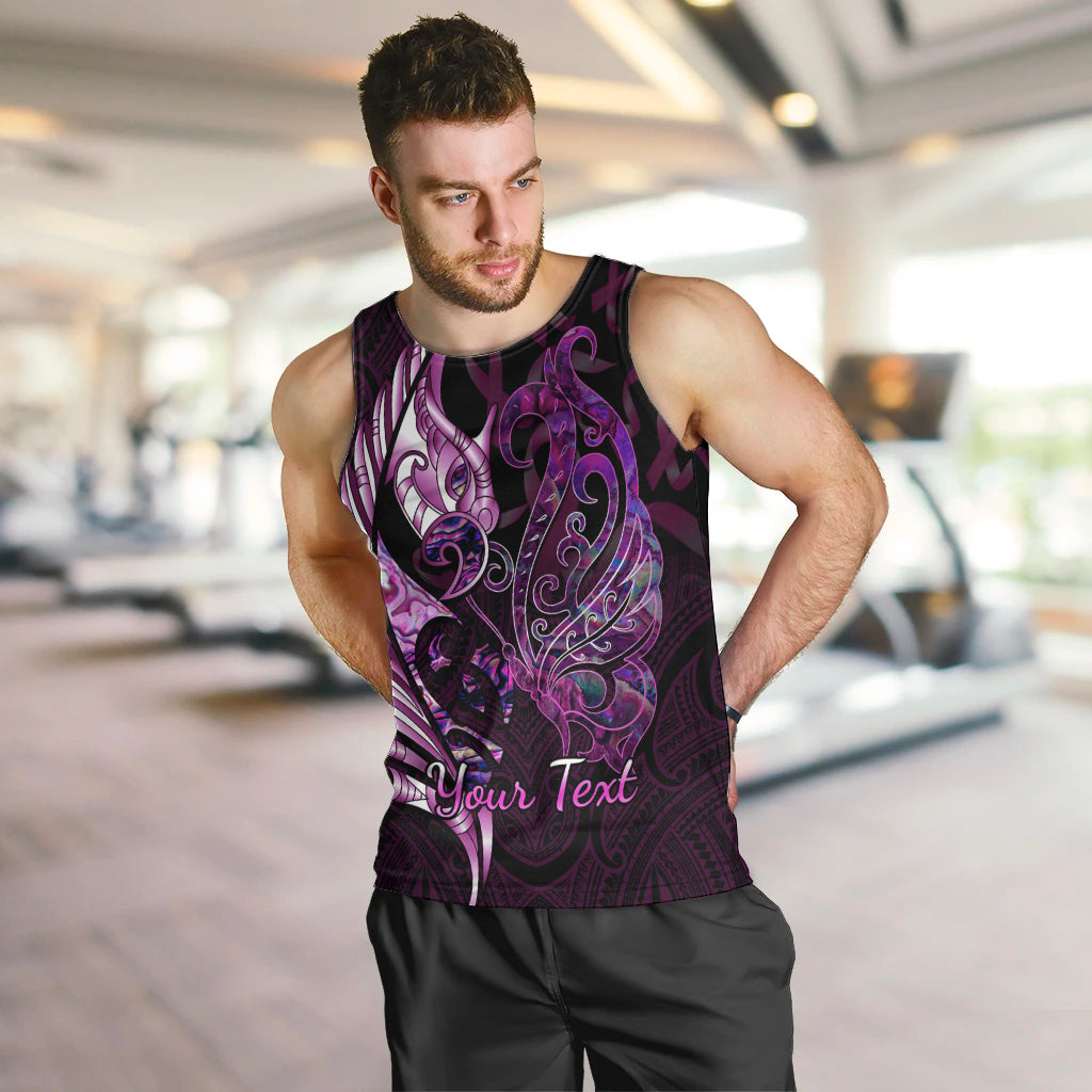 personalised-new-zealand-breast-cancer-men-tank-top-fight-like-a-girl-pink-manaia-fern-with-paua-shell