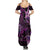 Personalised New Zealand Breast Cancer Summer Maxi Dress Fight Like A Girl Pink Manaia Fern With Paua Shell - Wonder Print Shop