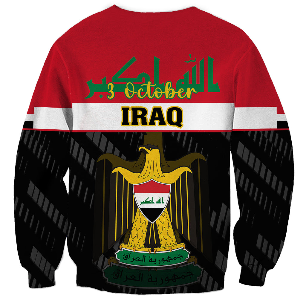 Iraq National Day Sweatshirt Iraqi Coat Of Arms With Flag Style - Wonder Print Shop