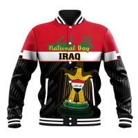Personalised Iraq National Day Baseball Jacket Iraqi Coat Of Arms With Flag Style - Wonder Print Shop