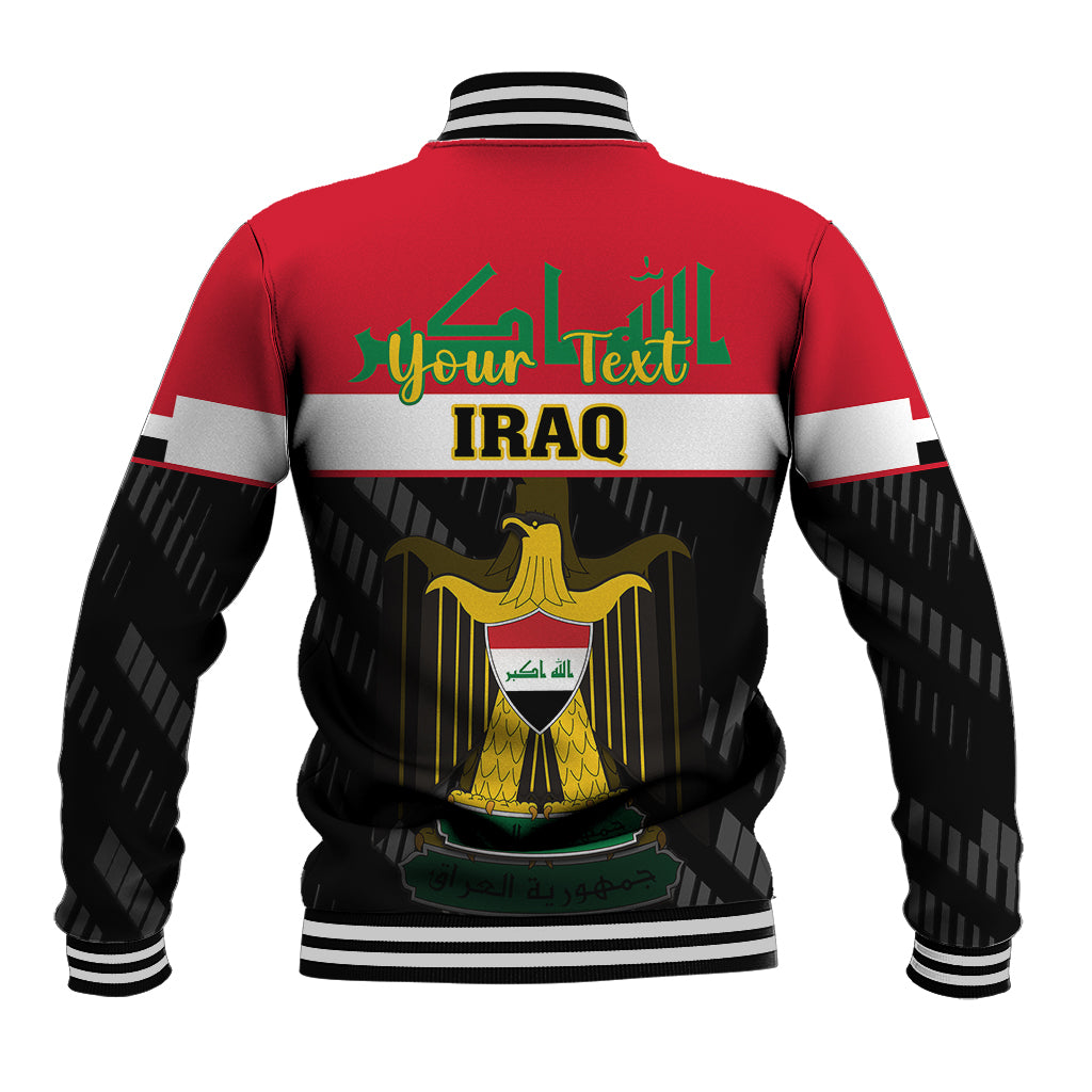 Personalised Iraq National Day Baseball Jacket Iraqi Coat Of Arms With Flag Style - Wonder Print Shop