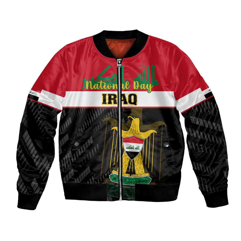 personalised-iraq-national-day-bomber-jacket-iraqi-coat-of-arms-with-flag-style