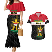 Personalised Iraq National Day Couples Matching Mermaid Dress and Hawaiian Shirt Iraqi Coat Of Arms With Flag Style - Wonder Print Shop