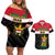 Personalised Iraq National Day Couples Matching Off Shoulder Short Dress and Hawaiian Shirt Iraqi Coat Of Arms With Flag Style - Wonder Print Shop
