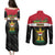 Personalised Iraq National Day Couples Matching Puletasi Dress and Long Sleeve Button Shirts Iraqi Coat Of Arms With Flag Style - Wonder Print Shop