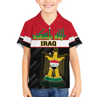 Personalised Iraq National Day Family Matching Long Sleeve Bodycon Dress and Hawaiian Shirt Iraqi Coat Of Arms With Flag Style - Wonder Print Shop