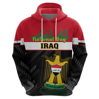 Personalised Iraq National Day Hoodie Iraqi Coat Of Arms With Flag Style - Wonder Print Shop