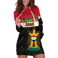 Personalised Iraq National Day Hoodie Dress Iraqi Coat Of Arms With Flag Style - Wonder Print Shop