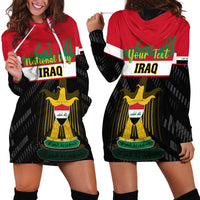Personalised Iraq National Day Hoodie Dress Iraqi Coat Of Arms With Flag Style - Wonder Print Shop