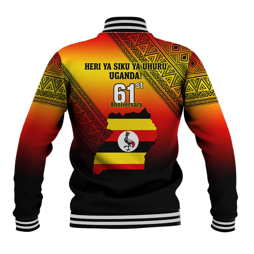 Uganda Independence Day Baseball Jacket Jamhuri ya Uganda Happy 61st Anniversary - Wonder Print Shop