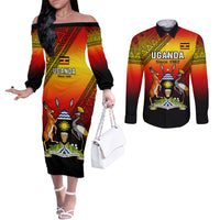 uganda-independence-day-couples-matching-off-the-shoulder-long-sleeve-dress-and-long-sleeve-button-shirts-jamhuri-ya-uganda-happy-61st-anniversary