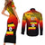 Uganda Independence Day Couples Matching Short Sleeve Bodycon Dress and Long Sleeve Button Shirts Jamhuri ya Uganda Happy 61st Anniversary - Wonder Print Shop