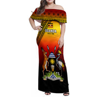 Uganda Independence Day Family Matching Off Shoulder Maxi Dress and Hawaiian Shirt Jamhuri ya Uganda Happy 61st Anniversary - Wonder Print Shop