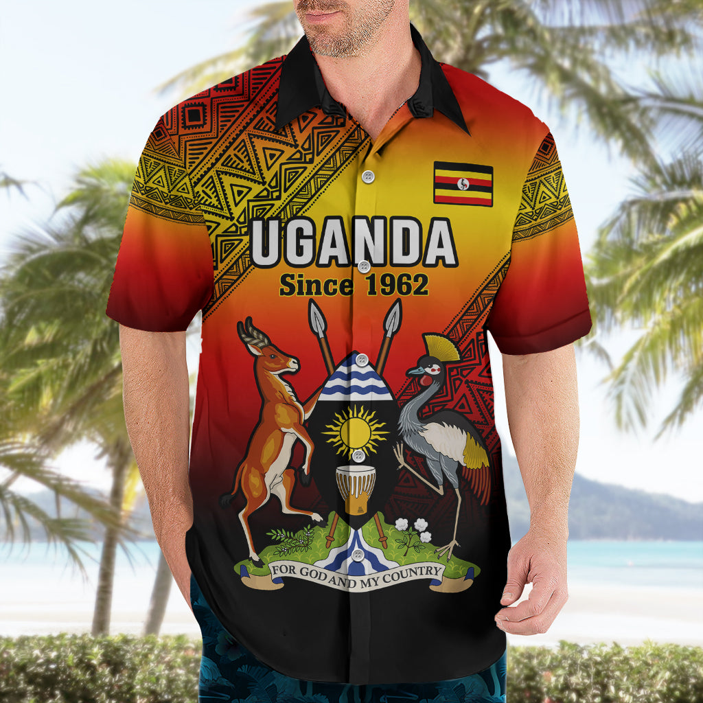 Uganda Independence Day Hawaiian Shirt Jamhuri ya Uganda Happy 61st Anniversary - Wonder Print Shop