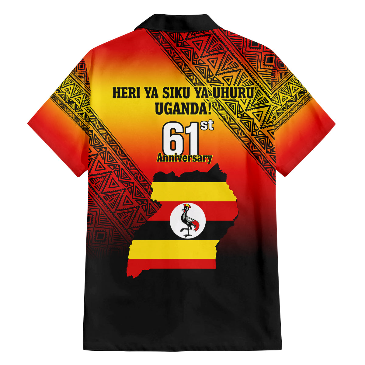 Uganda Independence Day Kid Hawaiian Shirt Jamhuri ya Uganda Happy 61st Anniversary - Wonder Print Shop