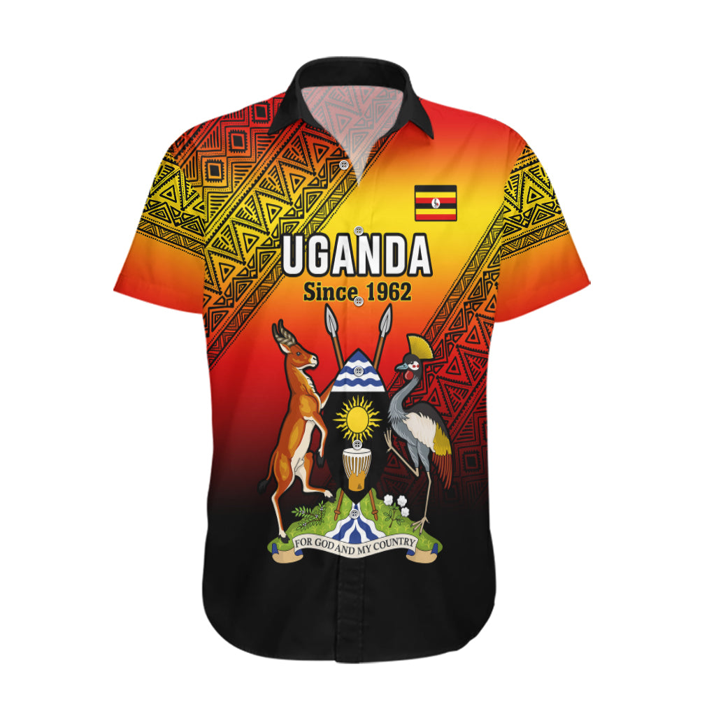 Personalised Uganda Independence Day Hawaiian Shirt Jamhuri ya Uganda Happy 61st Anniversary - Wonder Print Shop