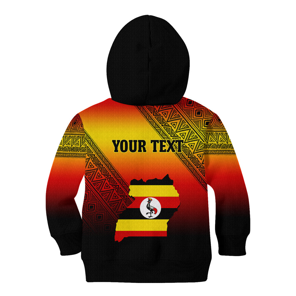 Personalised Uganda Independence Day Kid Hoodie Jamhuri ya Uganda Happy 61st Anniversary - Wonder Print Shop